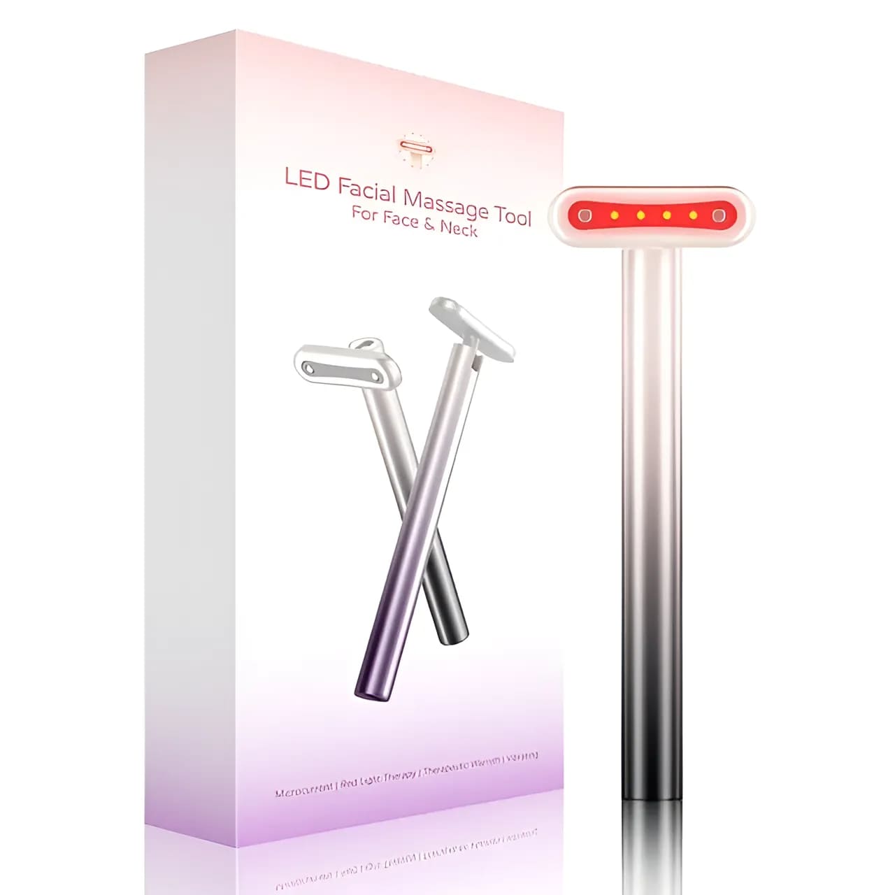 HealthPlanet™ 4-in-1 Red Light Therapy Skincare Wand